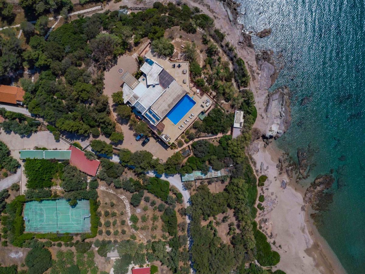 Black Diamond Beachfront Pool Villa Pasithea In Sounio, Athens Sounion Exterior photo