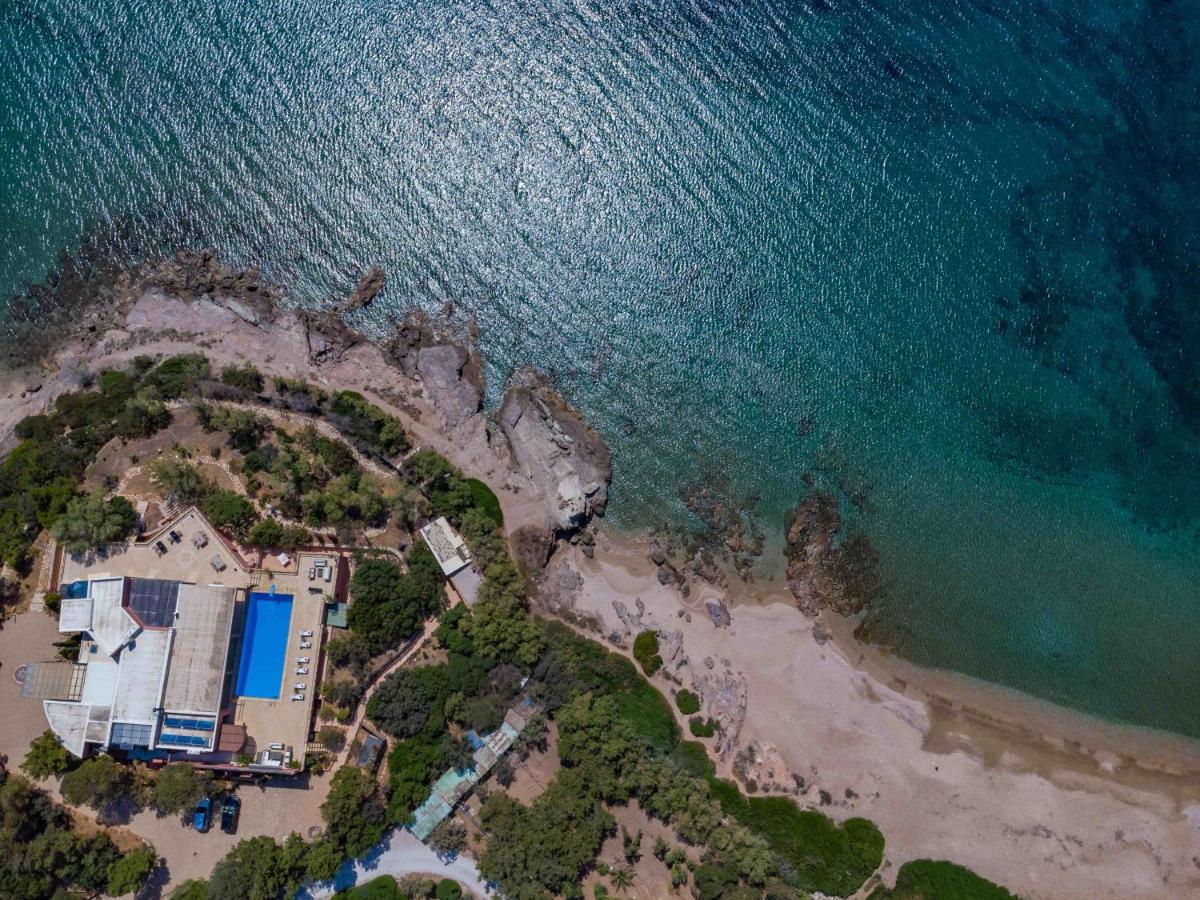 Black Diamond Beachfront Pool Villa Pasithea In Sounio, Athens Sounion Exterior photo